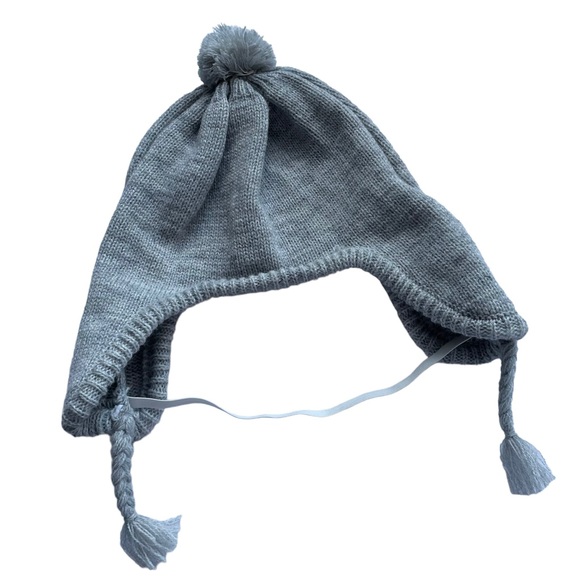 Dog Knit Winter Hat + Red Collar L Gray Red - Picture 7 of 14